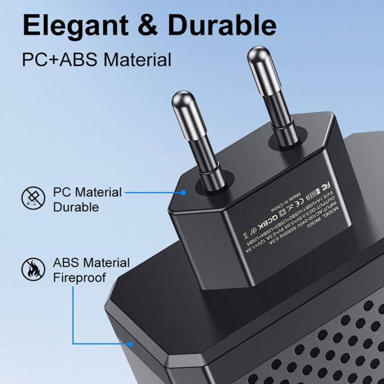 6-Ports Multifunctional Quick Charging USB Travel Charger Power Adapter