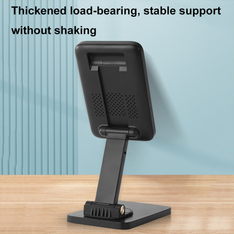 15W Desktop Wireless Charging Rotating Phone Holder Lazy Tablet Folding Lifting Bracket, Rotating (Black)