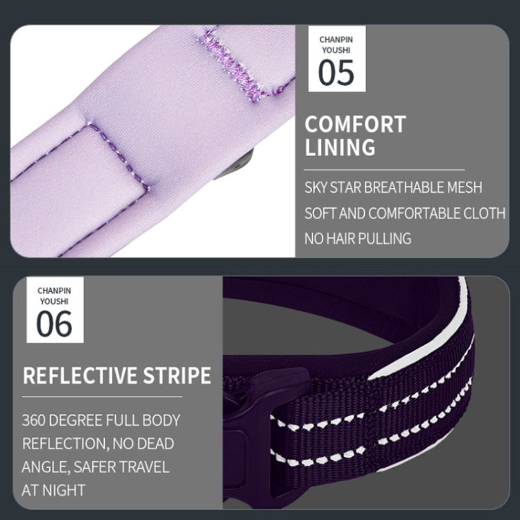 For AirTag 2nd Gen / AirTag 1st Gen Tracker Dog Collar Neoprene Lining Reflective Pet Collar, S, M, L, XL