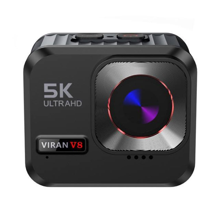 VIRAN V8 5K Ultra-Clear Outdoor Diving Anti-Shake Sports Camera Cycling Helmet Driving Recorder, V8(Black)