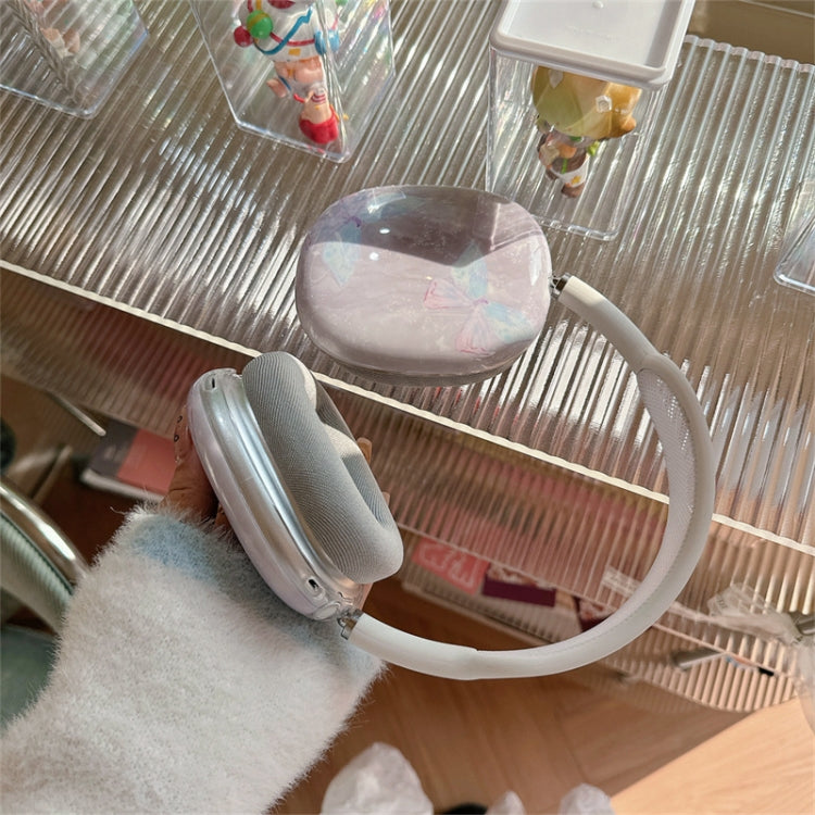 For AirPods Max 1Pair Marble Textured Butterfly Pattern Headphone Silicone Case, Butterfly