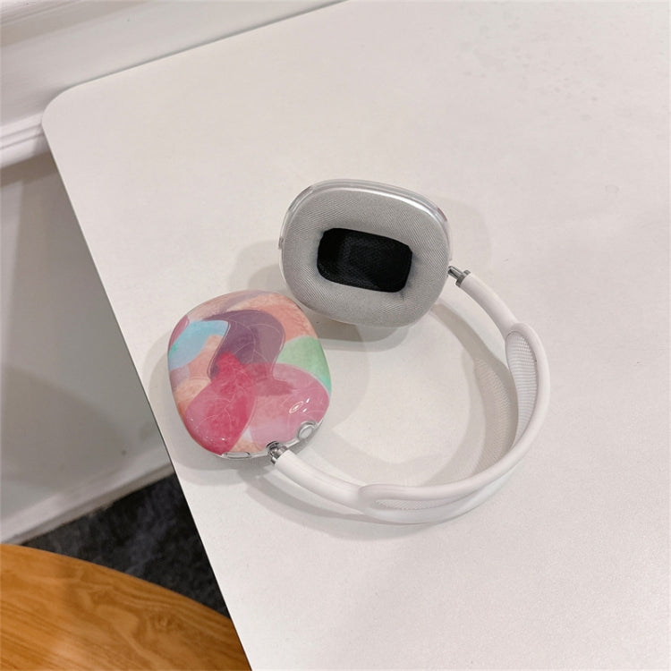 For AirPods Max 1Pair Tropical Leaf Pattern Headphone Silicone Case, Color Leaf, Blue Leaf