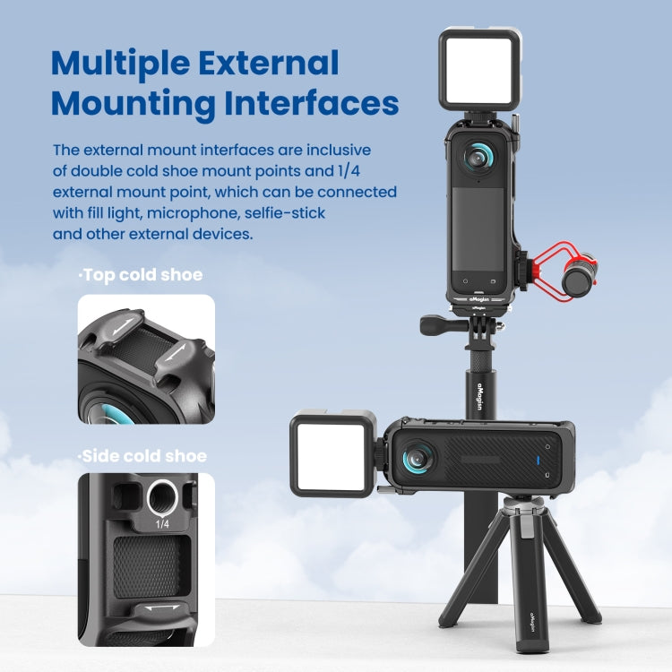 For Insta360 X4 aMagisn Metal Protective Housing Frame Quick Release Version, Quick Release Version