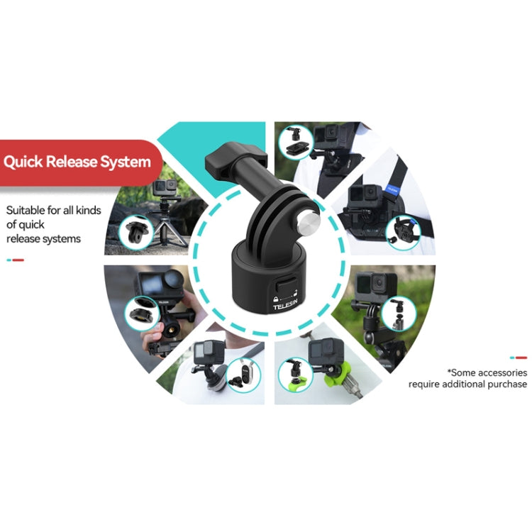 TELESIN Quick Release Universal Backpack Clip Magnetic Backpack Mounting Bracket