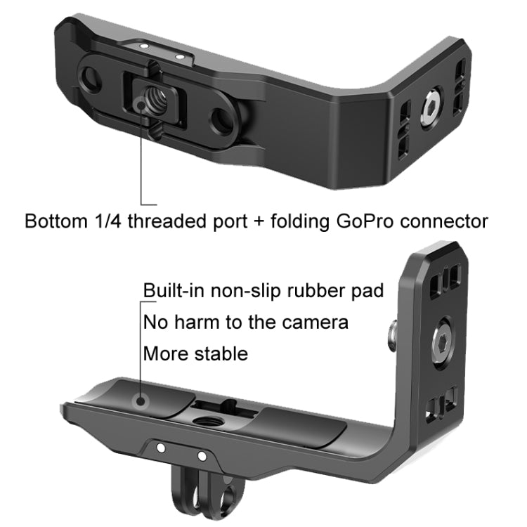 For Insta360 X4 / X3 Hepail Horizontal And Vertical Shooting Quick Release Metal Magnetic Bracket, AC45