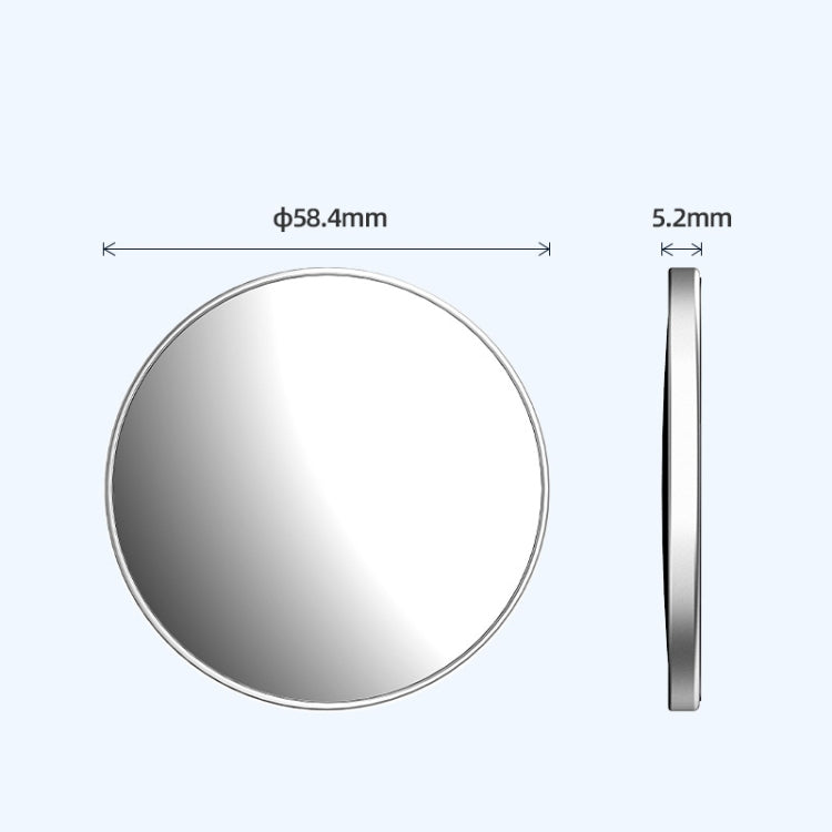 Mobile Phone Rear Camera Magnetic Selfie Mirror HD Reflective Phone Reference Mirror, Magnetic Silver