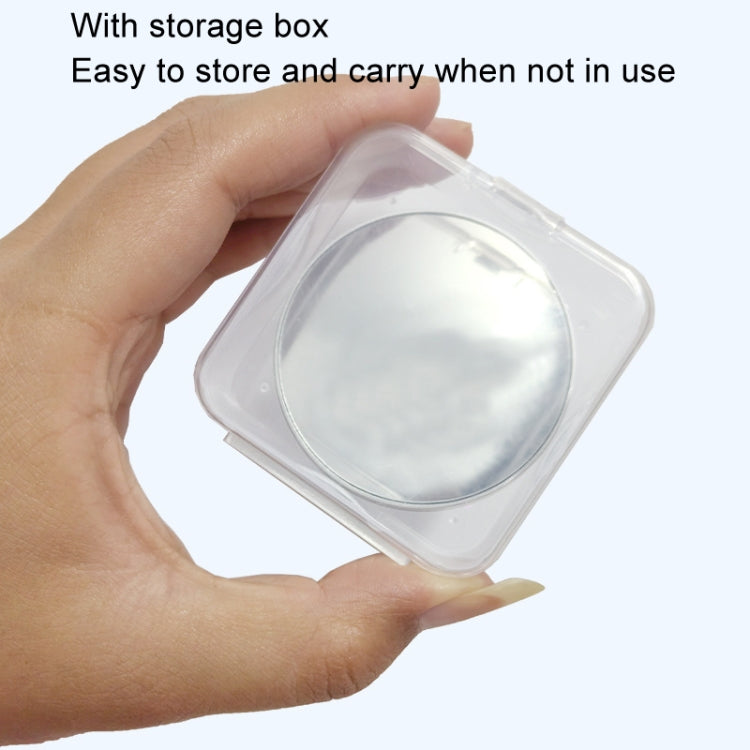 Mobile Phone Rear Camera Magnetic Selfie Mirror HD Reflective Phone Reference Mirror, Magnetic Silver