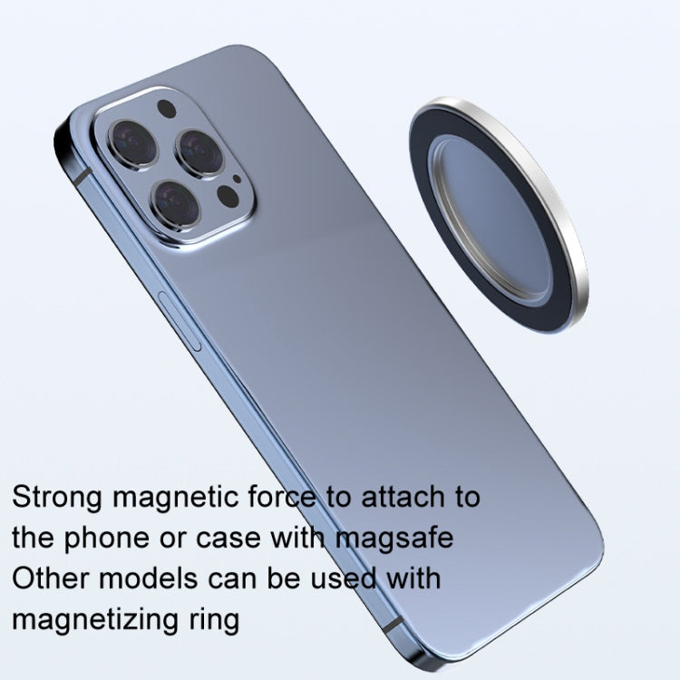 Mobile Phone Rear Camera Magnetic Selfie Mirror HD Reflective Phone Reference Mirror, Magnetic Silver