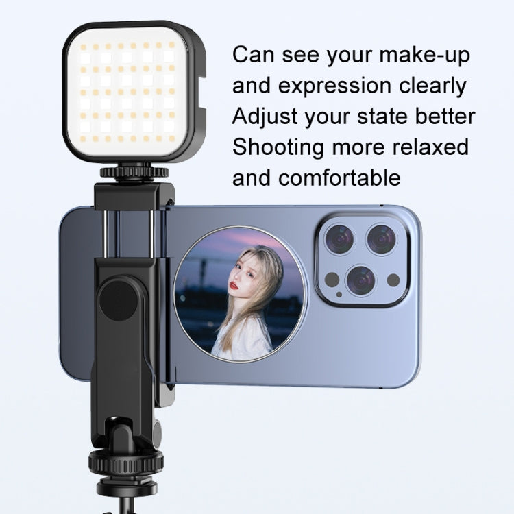 Mobile Phone Rear Camera Magnetic Selfie Mirror HD Reflective Phone Reference Mirror, Magnetic Silver