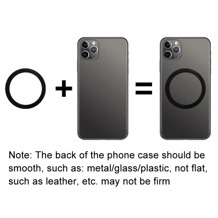 Mobile Phone Rear Camera Magnetic Selfie Mirror HD Reflective Phone Reference Mirror, Magnetic Silver