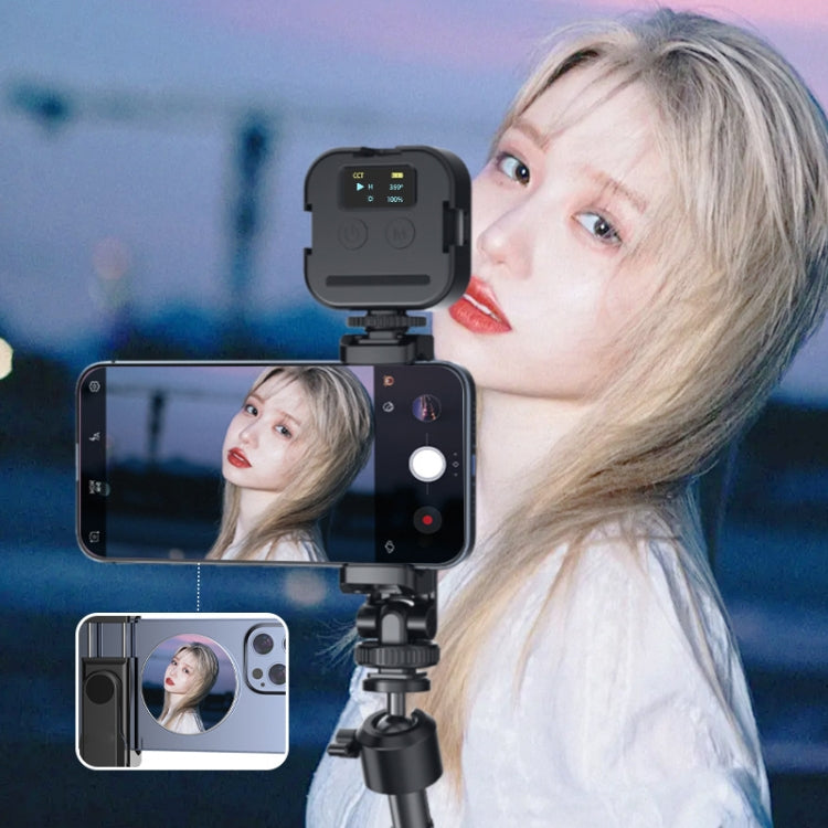 Mobile Phone Rear Camera Magnetic Selfie Mirror HD Reflective Phone Reference Mirror, Magnetic Silver