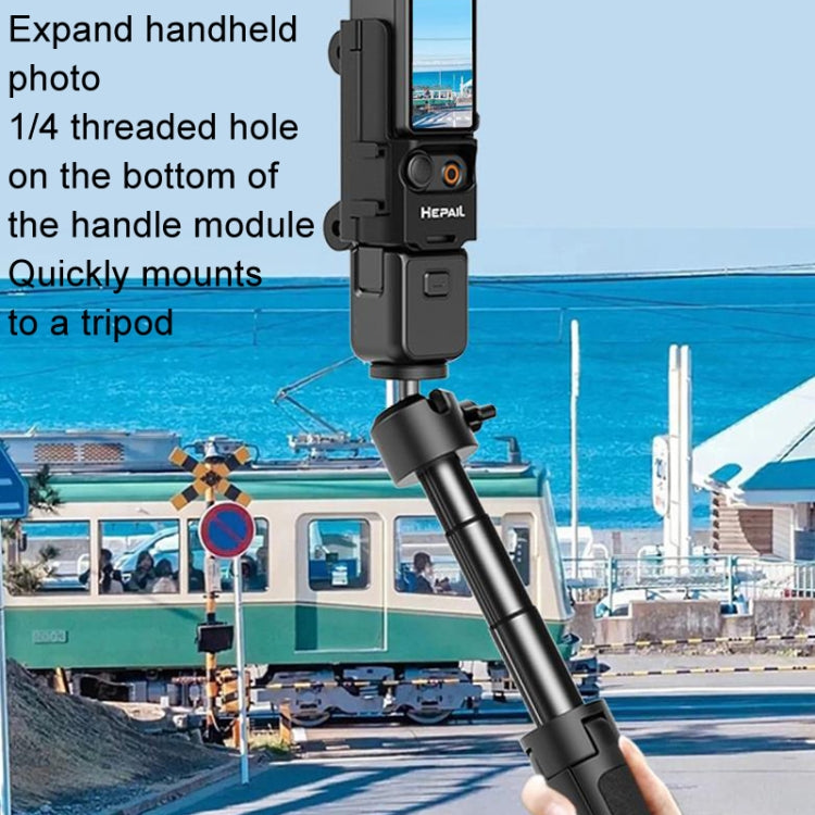 For DJI Osmo Pocket 3 HEPAIL Extended Adapter Protective Bezel Extension Handle Cold Shoe Adapter Bracket