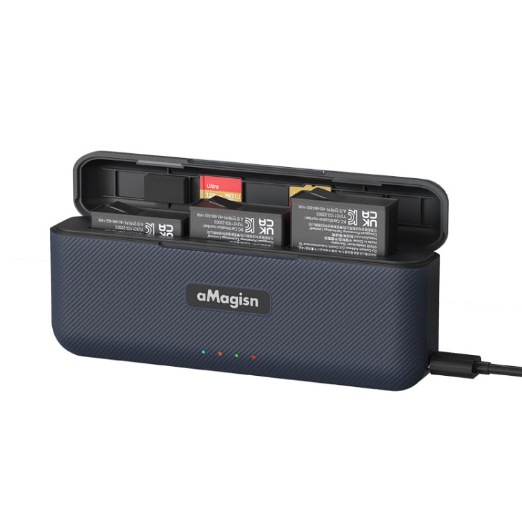 For DJI Action 4 / 3 aMagisn Fast Charge Charging Box Charger Sports Camera Accessories, For DJI Action 4 / 3