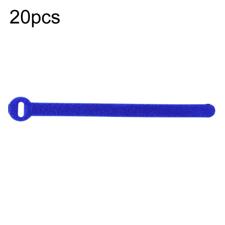 20pcs Data Cable Storage And Management Strap T-Shape Nylon Binding Tie, Blue 10 x 100mm, Blue 10 x 150mm, Blue 12 x 150mm, Blue 12 x 200mm, Blue 12 x 250mm