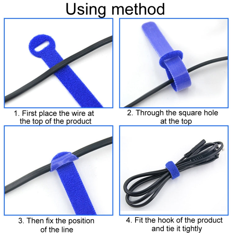 20pcs Data Cable Storage And Management Strap T-Shape Nylon Binding Tie, Blue 10 x 100mm, Blue 10 x 150mm, Blue 12 x 150mm, Blue 12 x 200mm, Blue 12 x 250mm