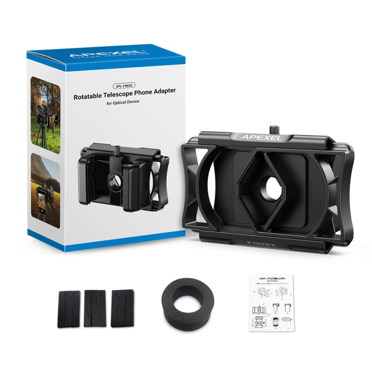 APEXEL F002X Universal Phone Adapter for Monoculars Binoculars Smartphone Holder Clip, F002X Black, F002X Green