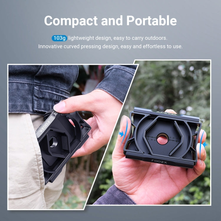 APEXEL F002X Universal Phone Adapter for Monoculars Binoculars Smartphone Holder Clip, F002X Black