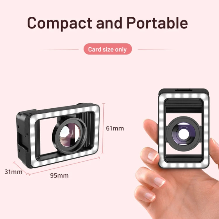 APEXEL 15X  Macro Lens With LED Fill Light Phone Holder Clamp, APL-FL23M15-Z