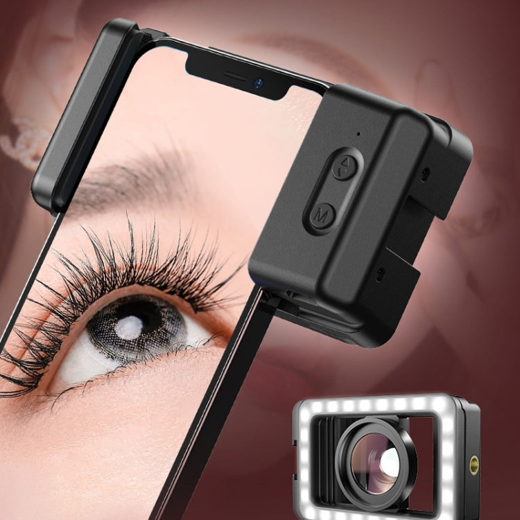 APEXEL 15X  Macro Lens With LED Fill Light Phone Holder Clamp, APL-FL23M15-Z