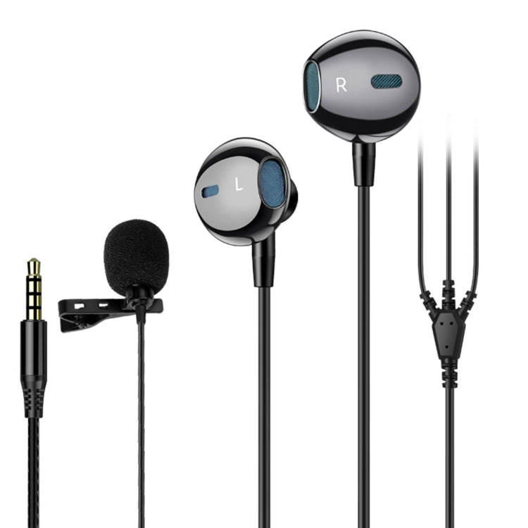 In-ear Wired Earphone Computer Subwoofer Singing Game Monitor Earphone, 3.5mm Black, Type-C Black
