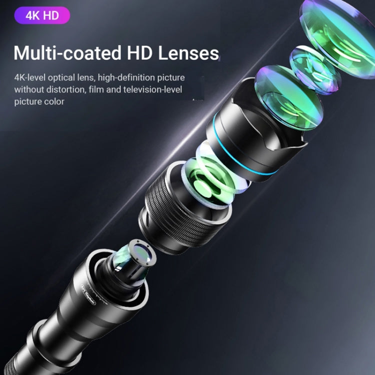 APEXEL HD Metal 36X Zoom Telescope Telephoto Lens With Extendable Tripod, 36X