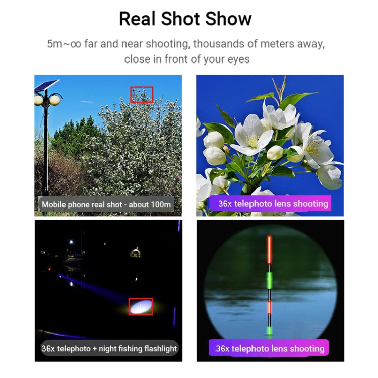 APEXEL HD Metal 36X Zoom Telescope Telephoto Lens With Extendable Tripod, 36X