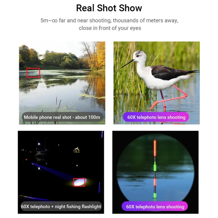 APEXEL 60X Smartphone Telescope Lens With Extendable Tripod Set, 60X