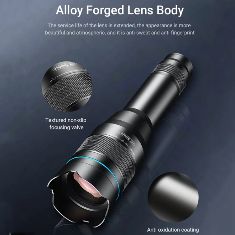 APEXEL 60X Smartphone Telescope Lens With Extendable Tripod Set, 60X