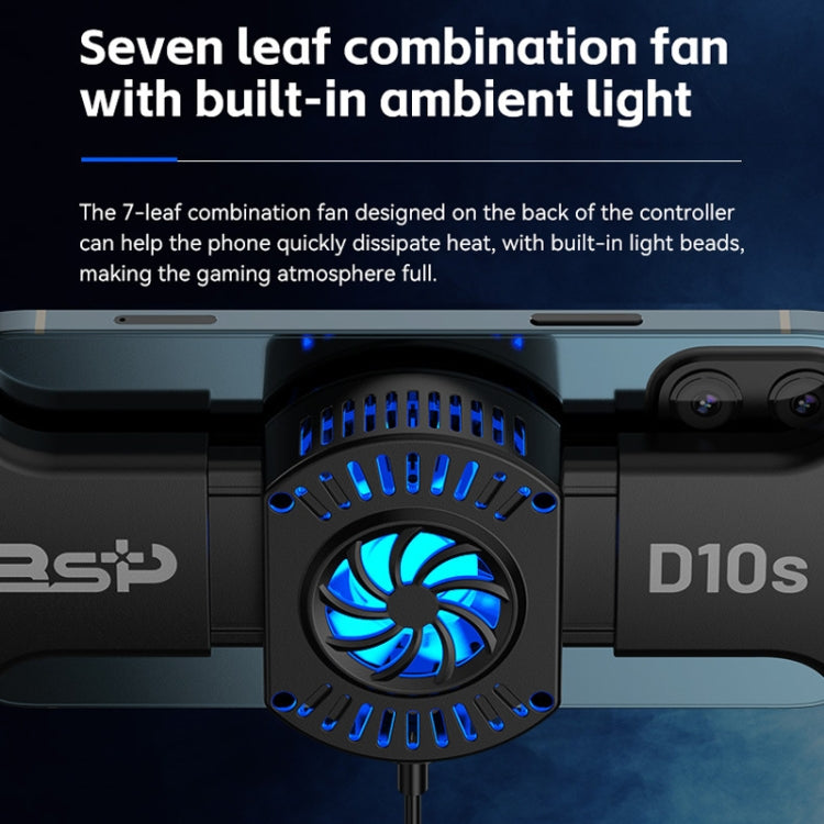 Manette de jeu extensible sans fil BSP-D10S avec ventilateur de dissipation thermique pour Switch / Android / iOS / PC / PS3 / PS4, D10S noir, D10S blanc, D10S rose