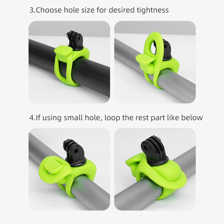 TELESIN TLQ-005 Elastic Quick Release Stand Multi-functional Fixed Silicone Strap Accessories, Quick Release Black, Quick Release Grey, Quick Release Green