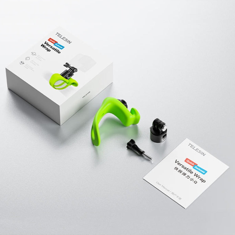 TELESIN TLQ-005 Elastic Quick Release Stand Multi-functional Fixed Silicone Strap Accessories, Quick Release Black, Quick Release Grey, Quick Release Green