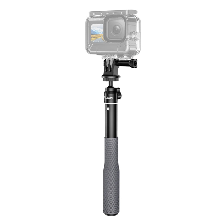 65.4cm Aluminum Alloy Waterproof Ball Head Selfie Stick Diving Shooting Sports Camera Extension Stick, TELESIN WSS-001