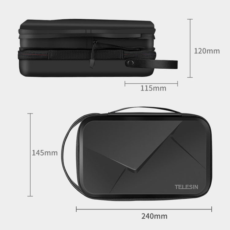 TELESIN GP-PRC-278-02 Upgraded Expanded Version Camera Portable Handheld Storage Bag Sports Camera Case, Upgraded Expanded Version