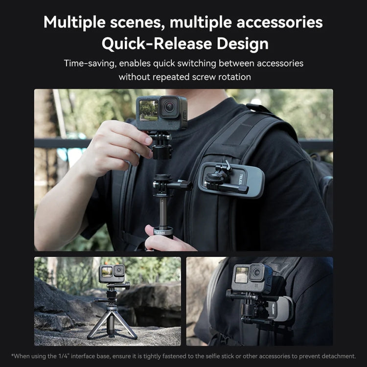 TELESIN CQM-001 Universal Magnetic Quick Release Adapter Kit For Sports Cameras, Magnetic Quick Release Adapter Kit