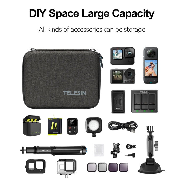 TELESIN GP-PRC-213 Sports Camera Universal Medium Storage Bag Carrying Case