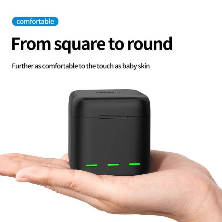 TELESIN GP-BCG-901 Storage Battery Charging Box For GoPro HERO12 Black / HERO11 Black / HERO10 Black / HERO9 Black, GP-BCG-901