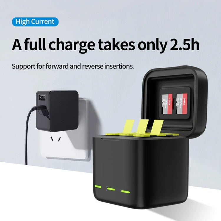 TELESIN GP-BCG-901 Storage Battery Charging Box For GoPro HERO12 Black / HERO11 Black / HERO10 Black / HERO9 Black, GP-BCG-901