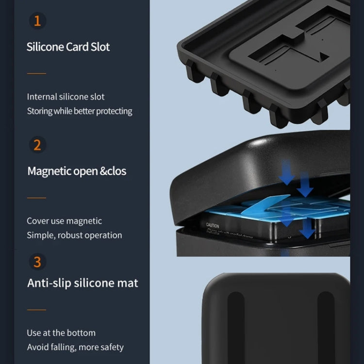 TELESIN GP-BCG-901 Storage Battery Charging Box For GoPro HERO12 Black / HERO11 Black / HERO10 Black / HERO9 Black, GP-BCG-901