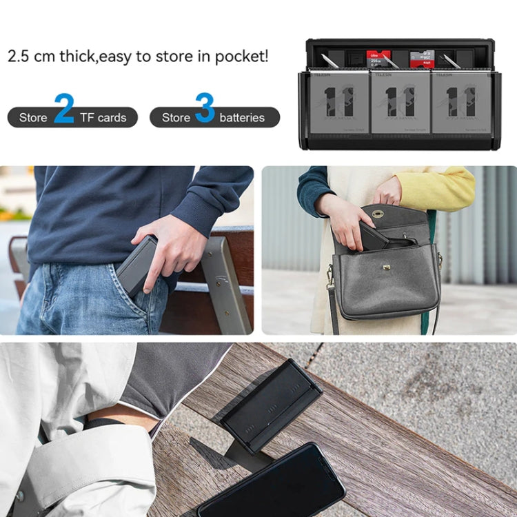 TELESIN GP-HPB-012 Pocket Multifunctional Storage Charging Box For GoPro HERO12 Black / HERO11 Black / HERO10 Black / HERO9 Black, GP-HPB-012