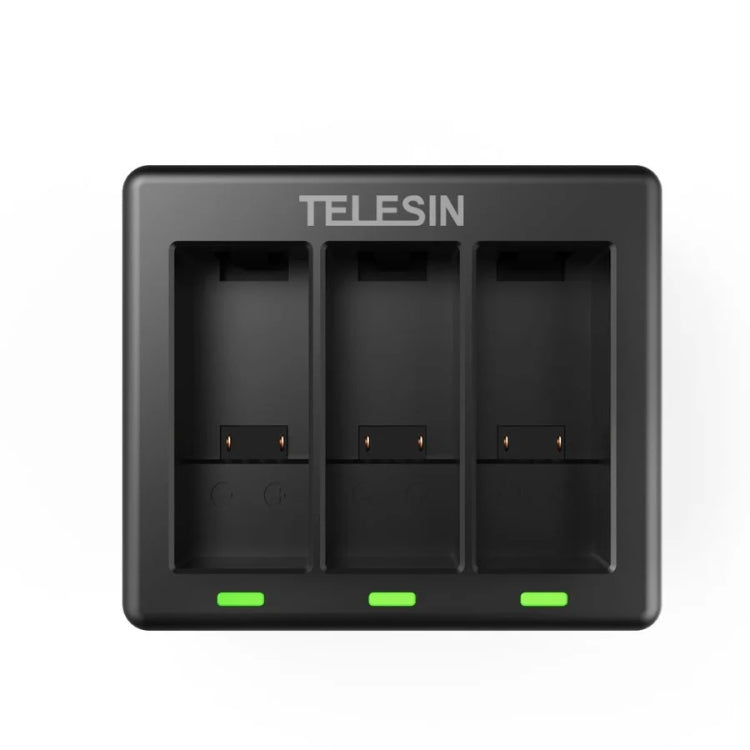 TELESIN GP-BCG-902 Battery 3 Slots Charger For GoPro HERO12 Black / HERO11 Black / HERO10 Black / HERO9 Black, GP-BCG-902