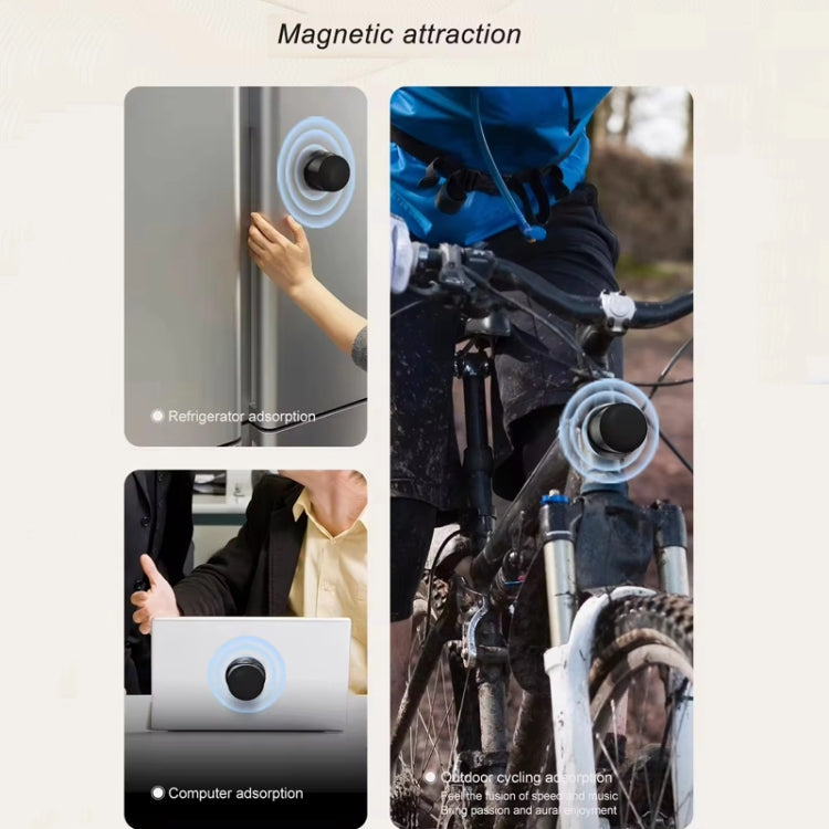 Magnetic Wireless Bluetooth Speaker Subwoofer Mini Portable TWS Mobile Phone Speaker, CQ01 Black, CQ01 White