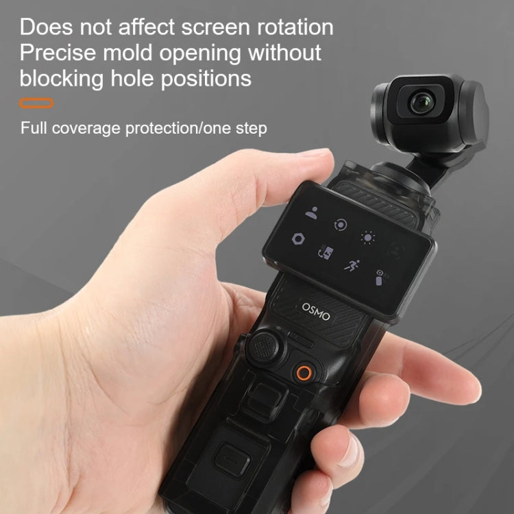 For DJI OSMO Pocket 3 RCSTQ Transparent Protective Case Global Anti-Dislodgement Strap Storage Shell