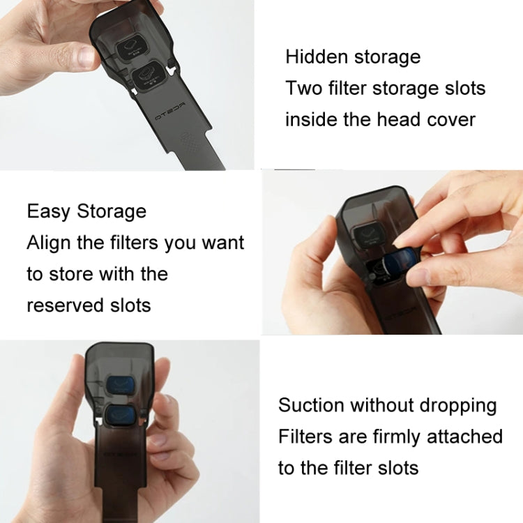 For DJI OSMO Pocket 3 RCSTQ Transparent Protective Case Global Anti-Dislodgement Strap Storage Shell