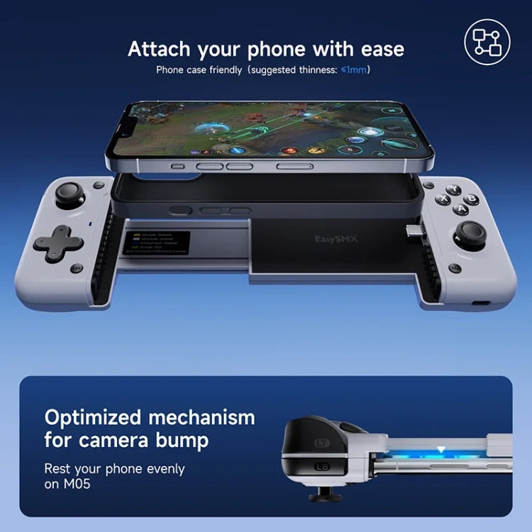 EasySMX M05 Mobile Gaming Controller For Type-C Mobile Phones And IPhone 15 Series With Hall Trigger, M05 Type-C