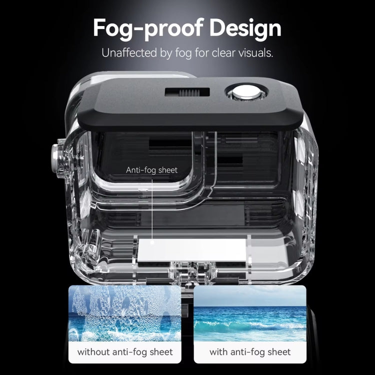For Insta360 Ace Pro Camera TELESIN 45m Waterproof Case Underwater Diving Housing Cover, Waterproof Case