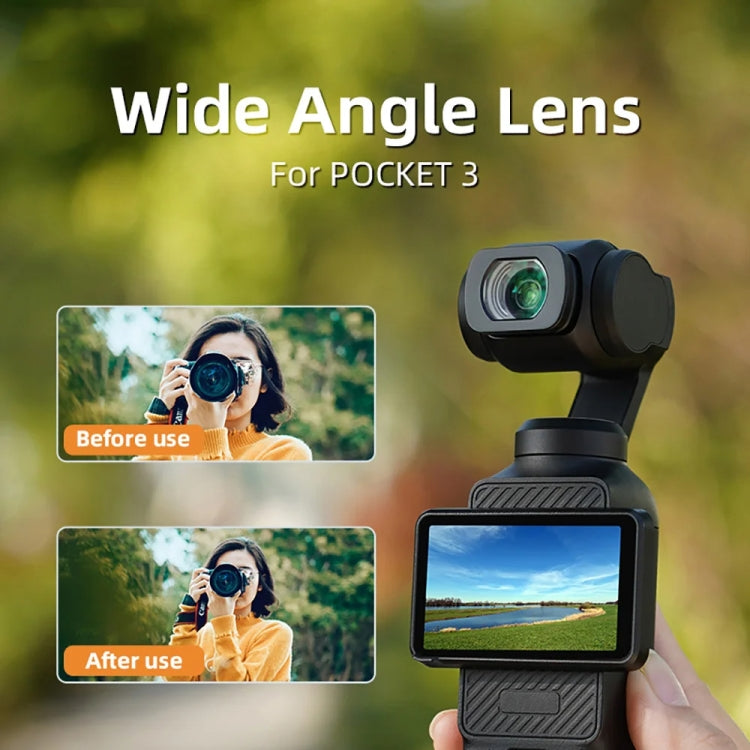 For DJI Osmo Pocket 3  Magnetic Wide-Angle Lens Extend FOV To 112 Degree