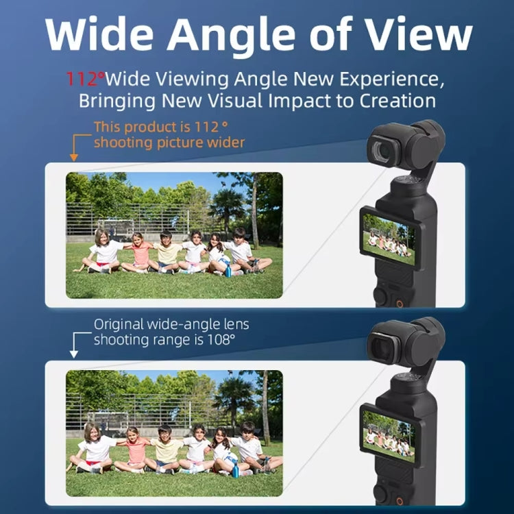 For DJI Osmo Pocket 3  Magnetic Wide-Angle Lens Extend FOV To 112 Degree
