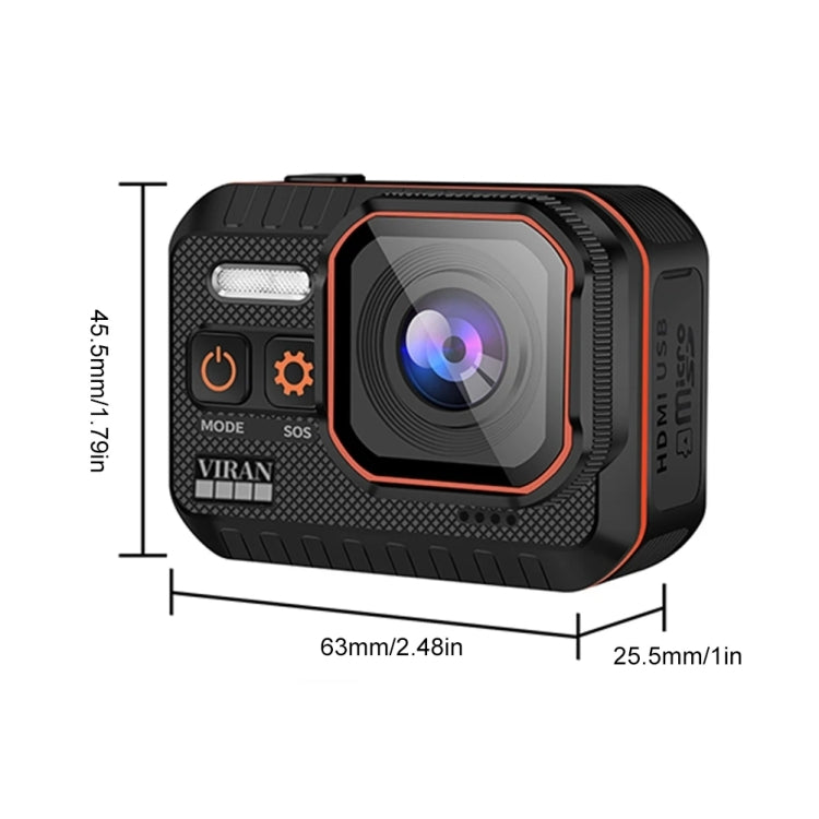 SC002 4K/60FPS IP68 Waterproof WiFi HD Mini Outdoor Sports Diving Camera, Black+32G, Black+64G, Black+128G