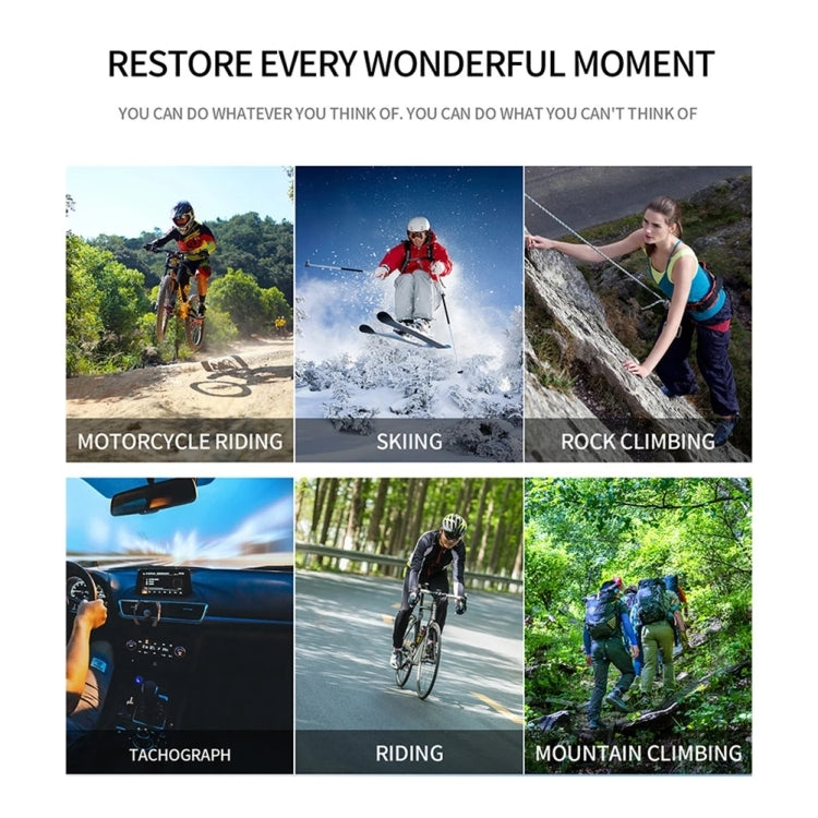 SC002 4K/60FPS IP68 Waterproof WiFi HD Mini Outdoor Sports Diving Camera, Black+32G, Black+64G, Black+128G