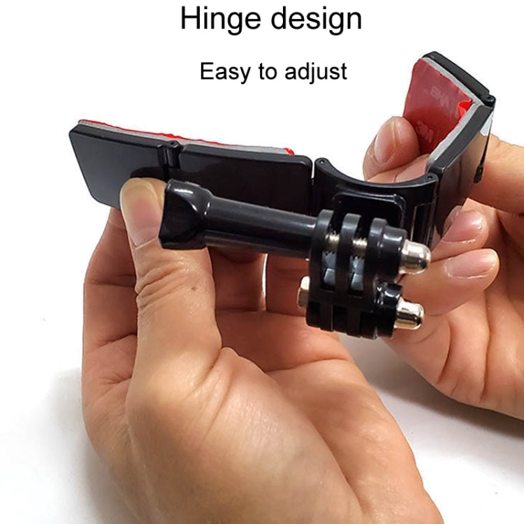 TUYU Motorcycle Integrated Hinged Helmet Chin Sports Camera Mounting Bracket, With 2 Stickers, With 4 Stickers